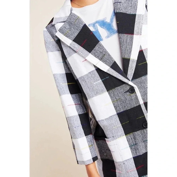 The Odells Cairo Plaid longline blazer Coat - Picture 5 of 12